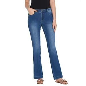 G.I.L.I. Boot Cut Women's Jeans Size 6 Blue Denim Stretch Zip Front A310072